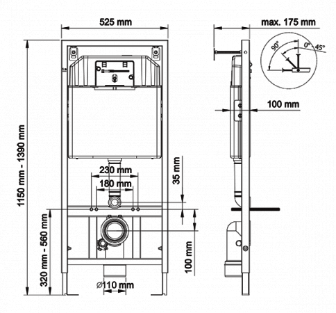 Комплект инсталляция с подвесным унитазом Berges Wasserhaus Novum 047237 кнопка хром/белая - фото Geberit (Геберит) Shop